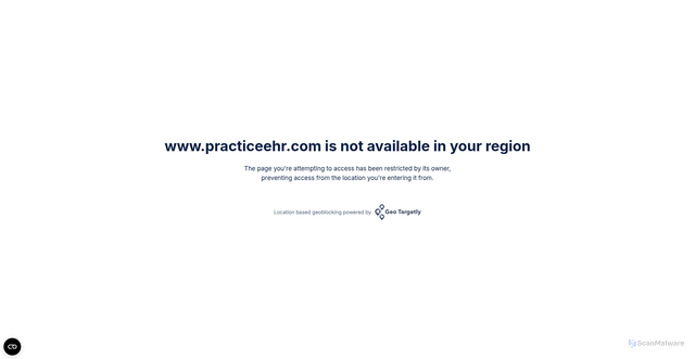 Security scan screenshot of https://practiceehr.com