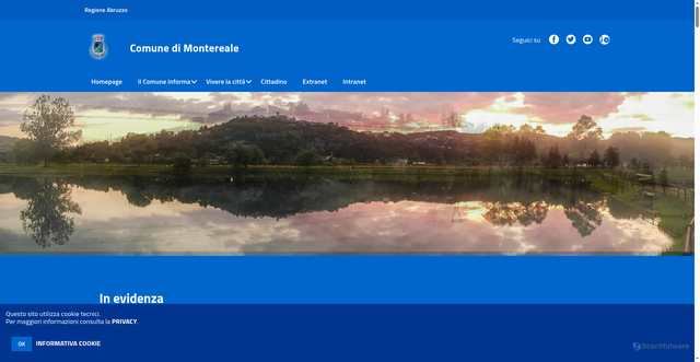 Security scan screenshot of https://www.comune.montereale.it/hh/index.php