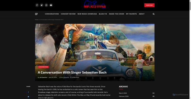 Security scan screenshot of https://misplacedstraws.com/2024/04/a-conversation-with-singer-sebastian-bach.html
