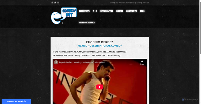Security scan screenshot of http://comedyint.weebly.com/eugenio-derbez.html