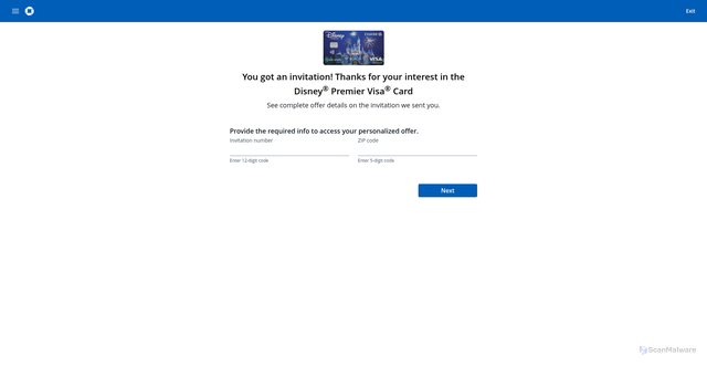 Security scan screenshot of https://getmydisneypremeirvisa.com/