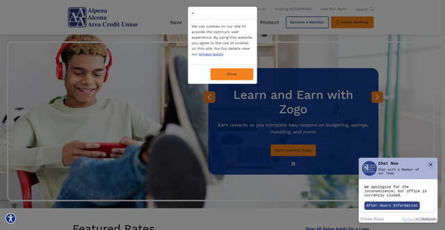 Security scan screenshot of https://alpena18.secure.cusolutionsgroup.net