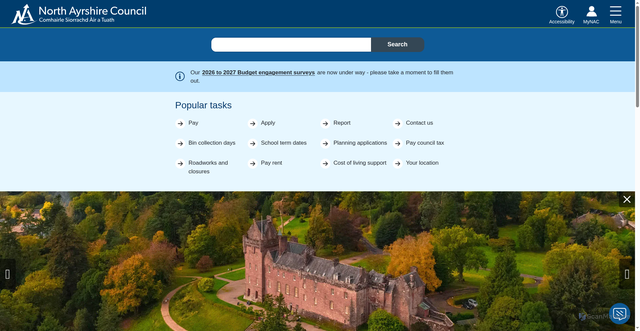 Security scan screenshot of https://www.north-ayrshire.gov.uk/