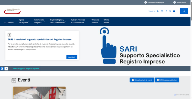 Security scan screenshot of https://www.ptpo.camcom.it/