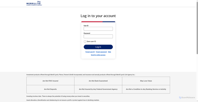 Security scan screenshot of https://olui2.fs.ml.com/wealth/auth/webui/signon/