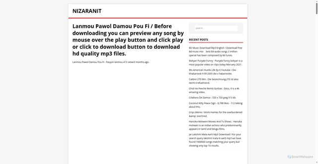 Security scan screenshot of https://tinarazin.pages.dev/posts/lanmou-pawol-damou-pou-fi