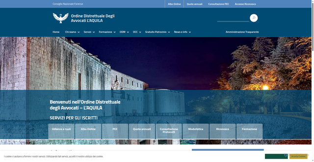 Security scan screenshot of https://www.ordineavvocatilaquila.it/