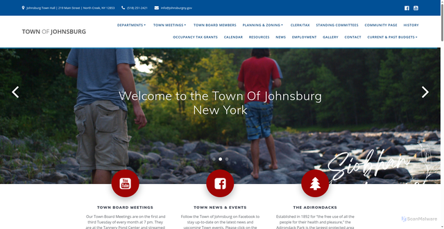 Security scan screenshot of https://johnsburgny.gov/