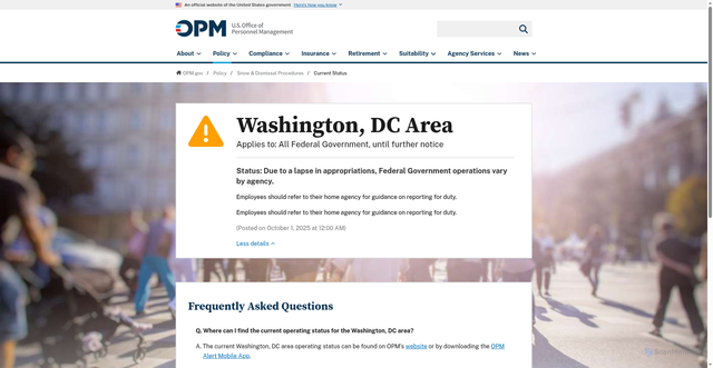 Security scan screenshot of https://www.opm.gov/policy-data-oversight/snow-dismissal-procedures/current-status/