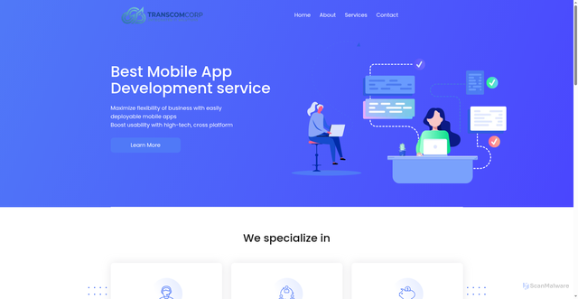 Security scan screenshot of http://devcorptrans.com/