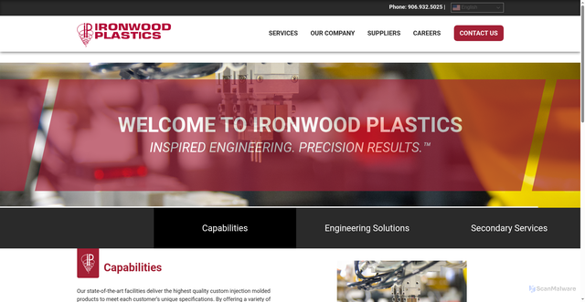 Security scan screenshot of https://ironwood.com