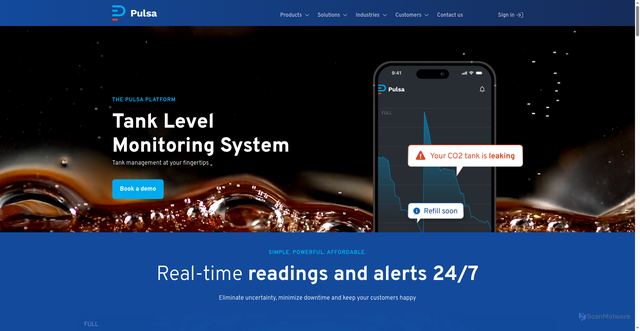 Security scan screenshot of https://pulsasensors.com