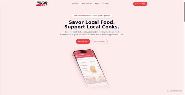 Security scan screenshot of https://thefoodsauciety.co.uk