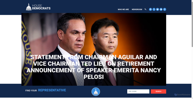 Security scan screenshot of https://www.dems.gov/