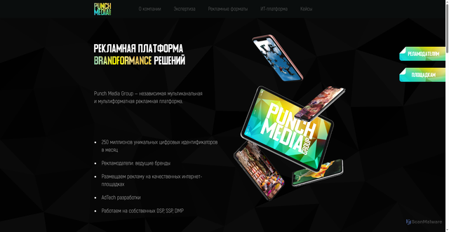 Security scan screenshot of https://punchmedia.ru