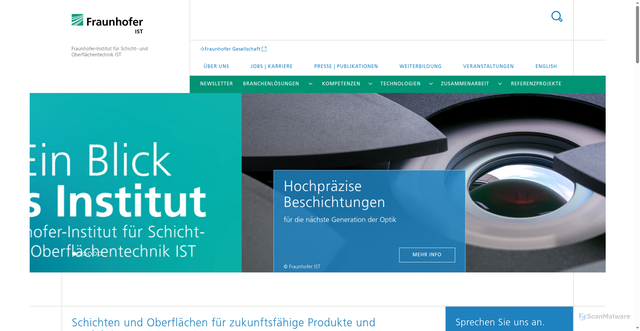 Security scan screenshot of http://www.ist.fraunhofer.de