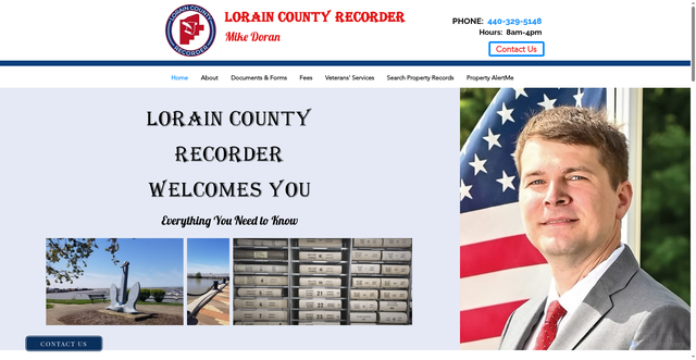 Security scan screenshot of https://www.loraincountyrecorder.gov/