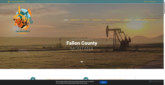 Security scan screenshot of https://falloncountymt.gov/