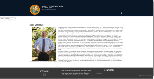 Security scan screenshot of https://www.sao2fl.org/About/Jack-Campbell