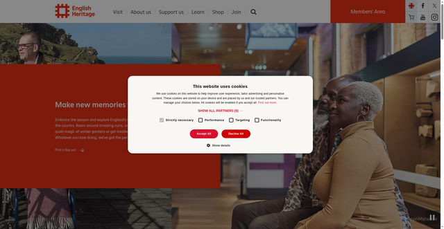 Security scan screenshot of https://www.english-heritage.org.uk/