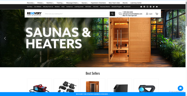 Security scan screenshot of https://www.recoveryforathletes.com