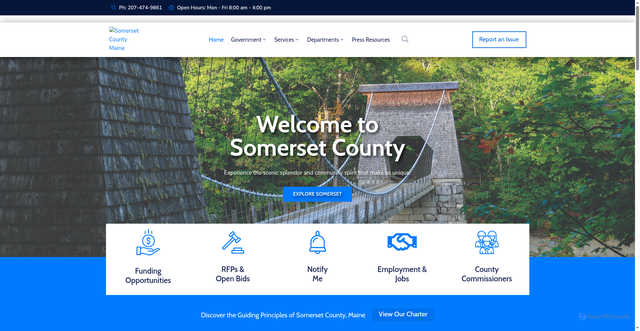 Security scan screenshot of https://somersetcountyme.gov/