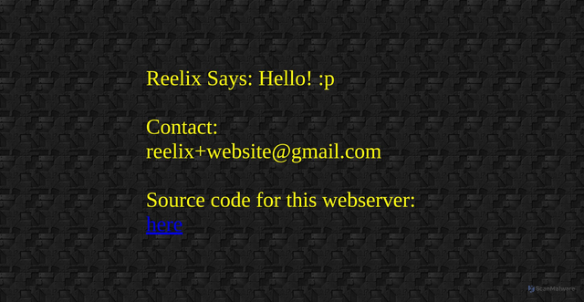 Security scan screenshot of https://reelix.h4ck.me/