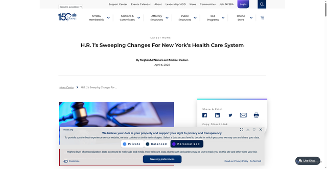 Security scan screenshot of https://nysba.org/h-r-1s-sweeping-changes-for-new-yorks-health-care-system/?srsltid=AfmBOoqZbz7G6o_hGW9_7uo-_3kJHQF_2ALUxrVJAl1aUs-ALycXKVa0
