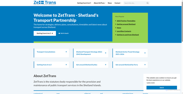 Security scan screenshot of https://www.zettrans.org.uk/