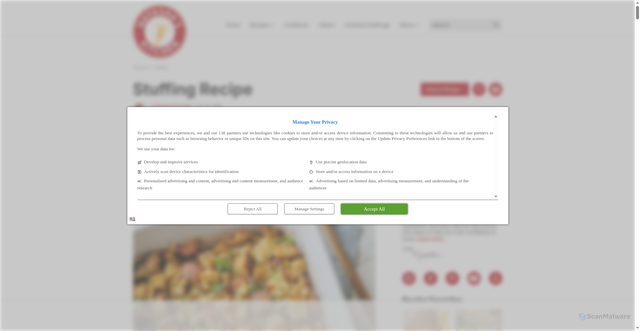 Security scan screenshot of https://natashaskitchen.com/stuffing-recipe/
