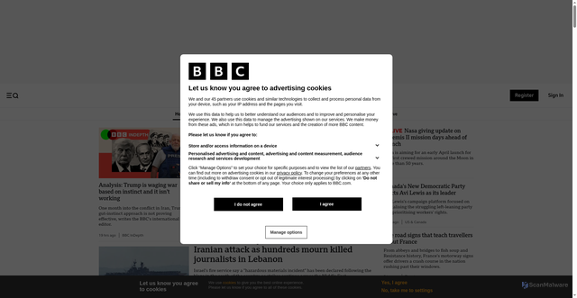 Security scan screenshot of https://stage.bbc.co.uk