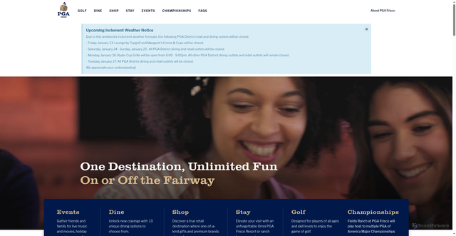 Security scan screenshot of https://pgafrisco.com/