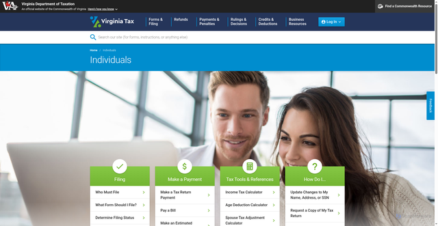 Security scan screenshot of https://prd-tax.virginiainteractive.org/individuals