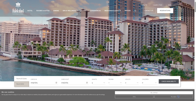 Security scan screenshot of https://www.halekulani.com/