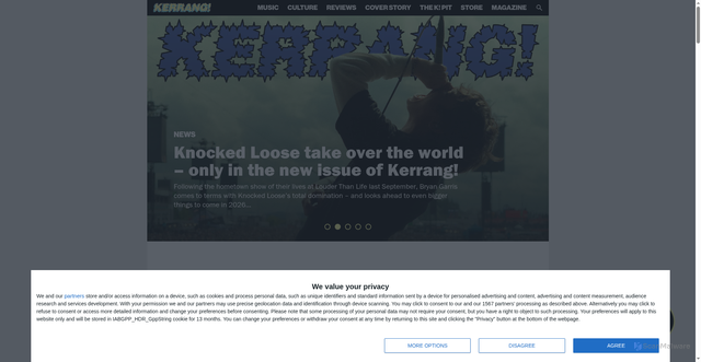 Security scan screenshot of https://www.kerrang.com