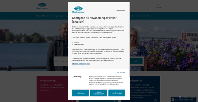 Security scan screenshot of https://www.motala.se/