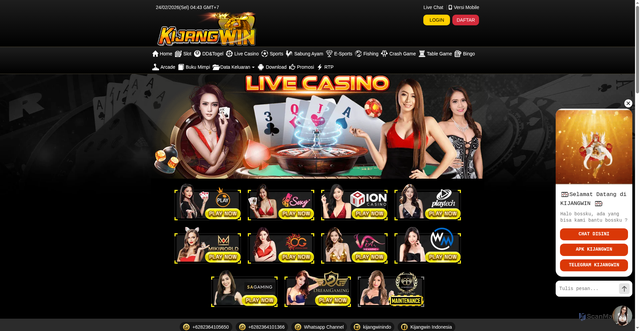 Security scan screenshot of https://notdxkijangwin.click/desktop/game/livecasino/trillion