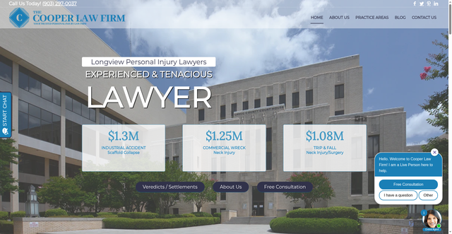 Security scan screenshot of https://cooper-law-firm.com/