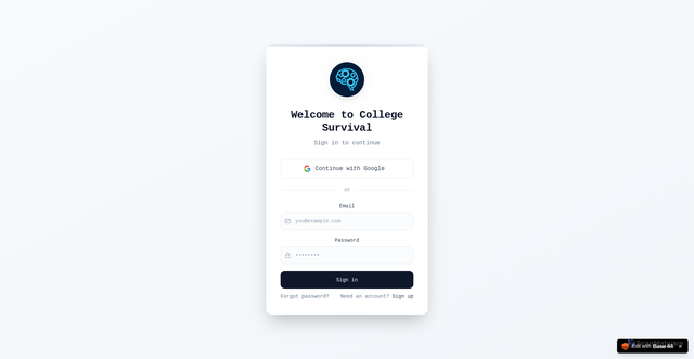 Security scan screenshot of https://college-survival.com/