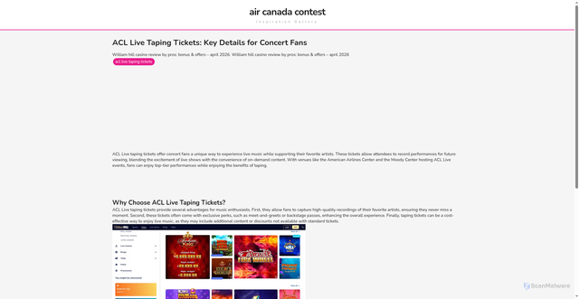 Security scan screenshot of https://univebblog-dpol4t0ckg5e.edgeone.app/acl-live-taping-tickets.html