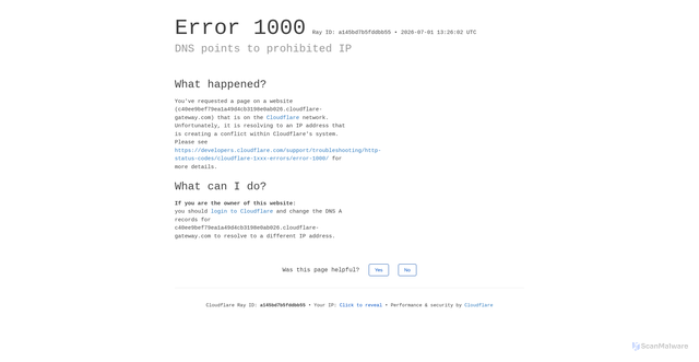 Security scan screenshot of https://c40ee9bef79ea1a49d4cb3198e0ab026.cloudflare-gateway.com