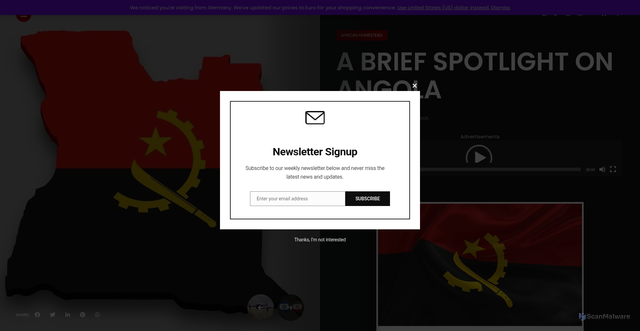 Security scan screenshot of https://www.afrikdigest.com/a-brief-spotlight-on-angola/