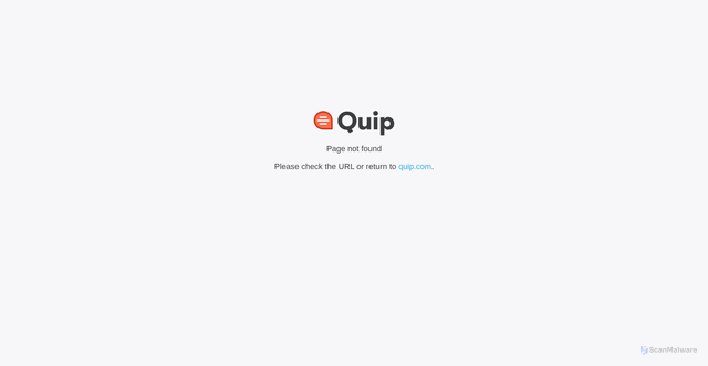 Security scan screenshot of https://api.quip.com