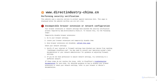 Security scan screenshot of https://directindustry-china.cn