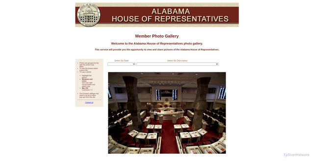 Security scan screenshot of http://alabamahousephotos.gov/