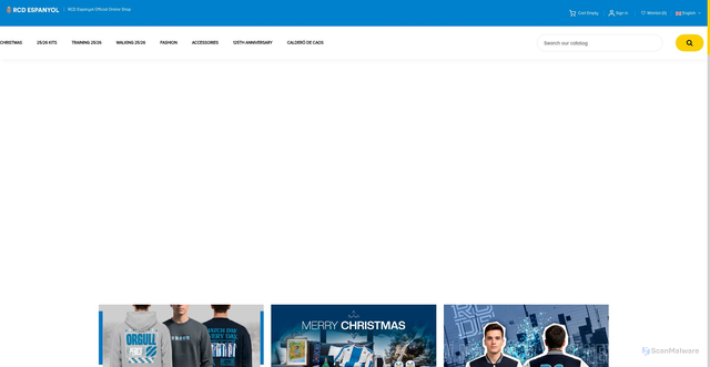 Security scan screenshot of https://shop.rcdespanyol.com/en/