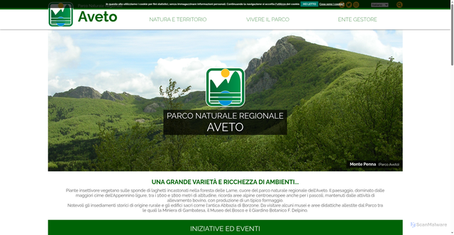 Security scan screenshot of https://www.parcoaveto.it