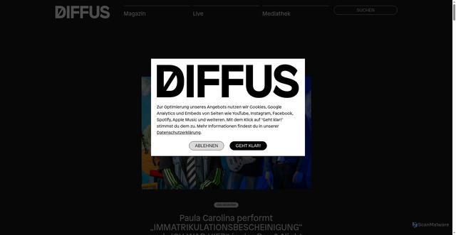 Security scan screenshot of https://diffus.de