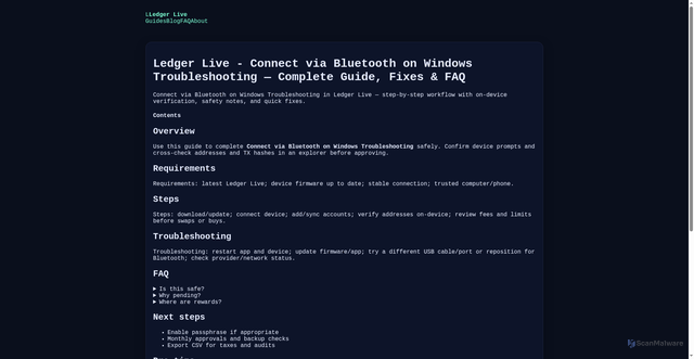 Security scan screenshot of https://op-ledger.com/blog/download-ledger-live-b1e00322.php