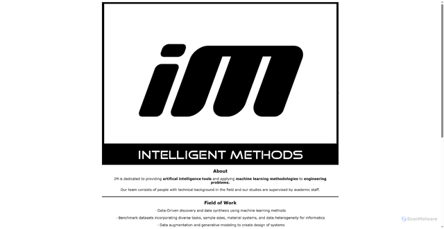 Security scan screenshot of http://www.intelligentmethods.tech/